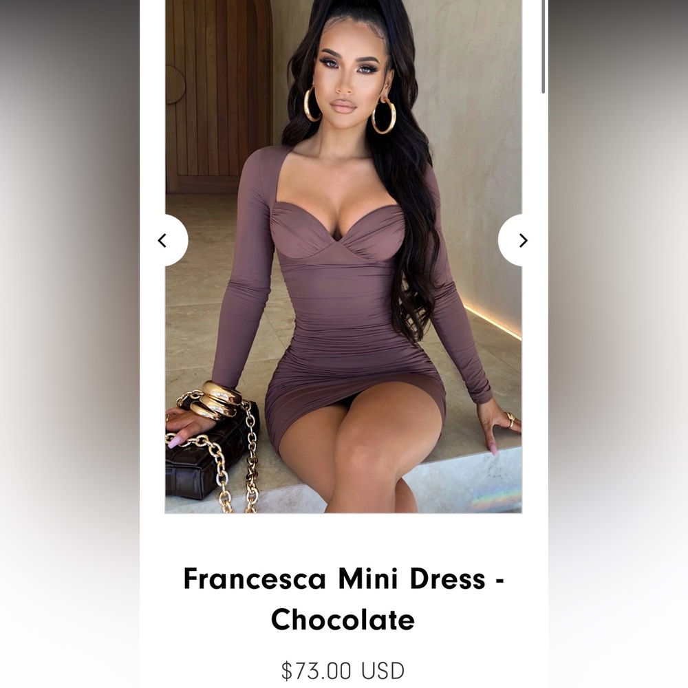 Babyboo Fashion mini choclate dress in size xs